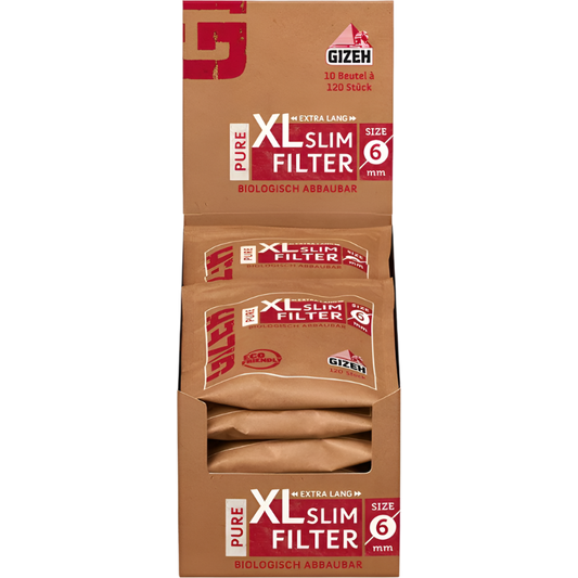 Gizeh Pure XL Slim Filter - 10 Packungen