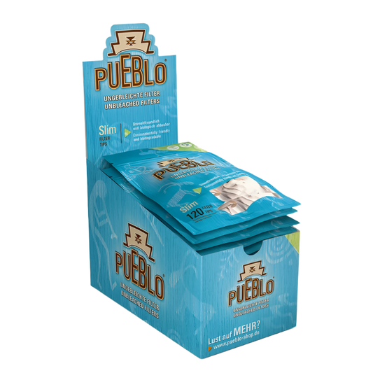 Pueblo Filter Slim ungebleicht - 10 Packungen